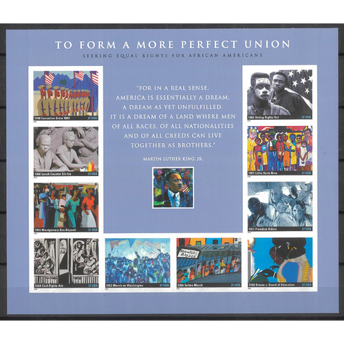 USA 2005 To Form A More Perfect Union Pane of 10 Stamps Scott 3937 MUH 35-2