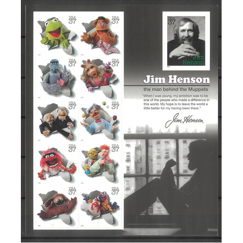 USA 2005 Jim Henson Muppets Pane of 11 Stamps Scott 3944 MUH 35-12*