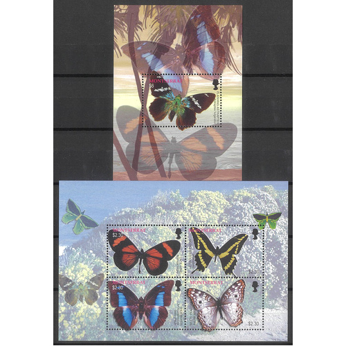 Montserrat 2004 Butterflies Set/2 Mini Sheets SG1257/58 MUH 35-15