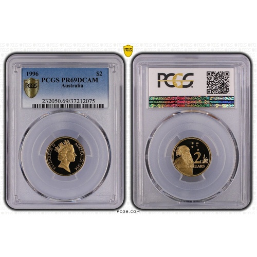 Australia 1996 $2 Proof Coin PCGS PR69DCAM