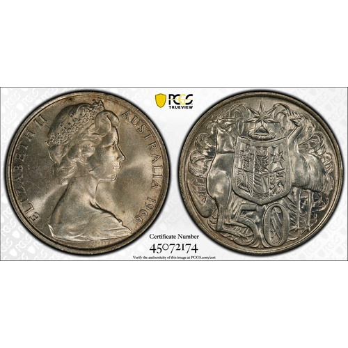 Australia 1966 Round 50c UNC Coin PCGS MS63 #7
