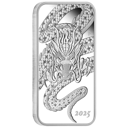 Australia 2025 Dragon $1 1oz Silver Proof Rectangular Coin