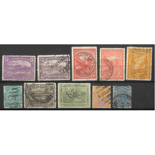 Tasmania - 10 Different State Stamps All Used