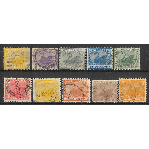 Western Australia - 10 Different State Stamps All Used