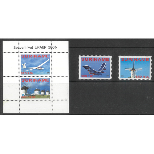 Suriname 2006 Energy Conservation Set/2 Stamps & Mini Sheet Sc. 1340/42 MUH 32-4