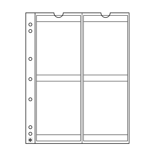 Lighthouse Numis Coin Sheets/Pages 4 Pockets up to 66 mm Acid Free Inserts Pack/5