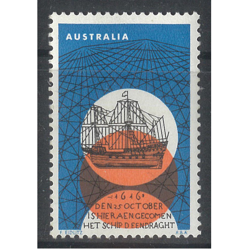 Australia 1966 4c Stamp Dirk Hartog with Variety "Gold Omitted" SG408b MUH #AUBK