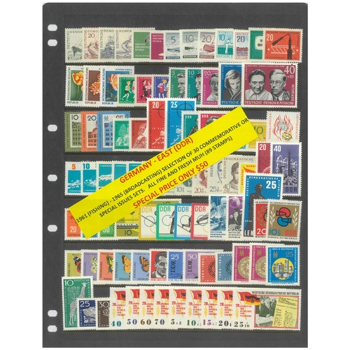 Germany East DDR 1961-65 Selection of 30 Commemorative Sets 89 Stamps MUH #461