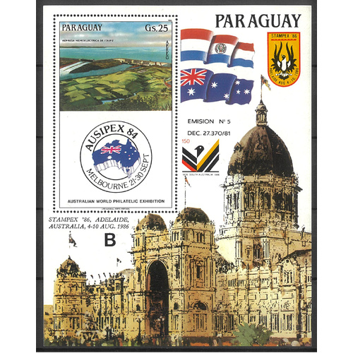 Paraguay 1984 25g Ausipex Mini Sheet Scott 2128 MUH 32-10