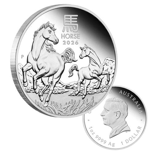 Australia 2026 Year of The Horse 1oz Silver Proof $1 Coin Perth Mint
