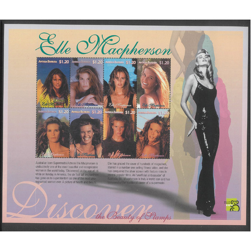 Antigua & Barbuda 1999 World Stamp Expo Elle Macpherson Sheetlet/8 MUH 4-3