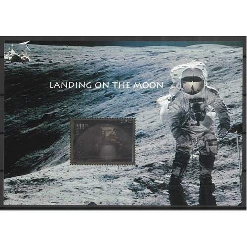 USA 2000 Landing on the Moon Mini Sheet Scott 3413 Mint Unhinged 4-18