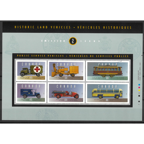 Canada 1994 Public Service Vehicles Mini Sheet No. 2 SG1611 MUH 4-26