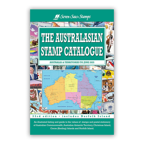 Seven Seas 2025 Australasian Stamp Catalogue 33rd Edition 604 Full Colour A4 Pages