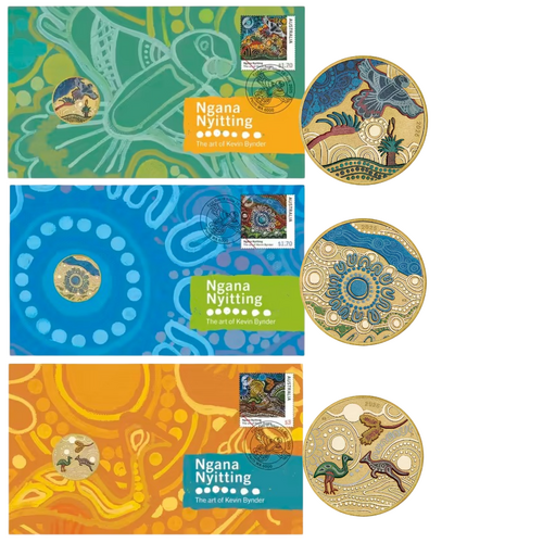 Australia 2025 Ngana Nyitting – The Art of Kevin Bynder Set Of Three Different $1 PNC