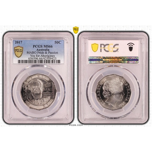 Australia 2017 MABO Pride & Passion Yes for Aboriginals 50c UNC Coin PCGS MS66 #25