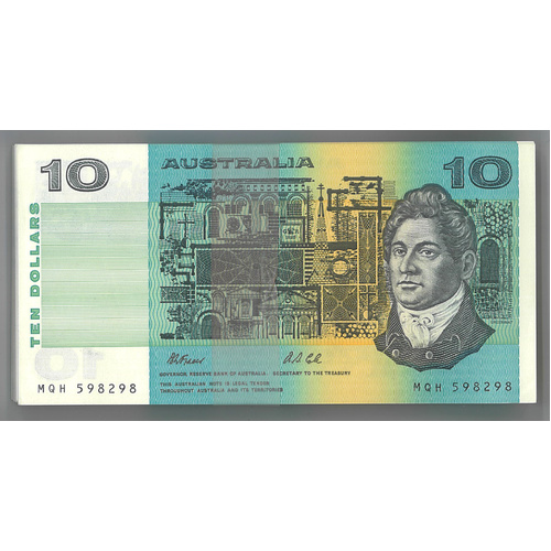 Australia 1991 Bundle of 100 $10 Banknotes Fraser/Cole No Plate Letter R313b UNC #38