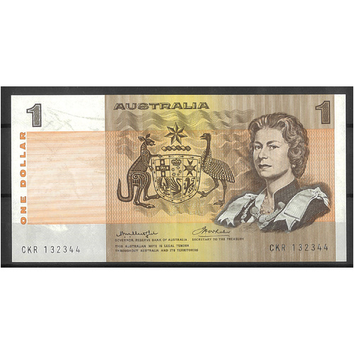 Australia 1976 $1 Banknote Knight/Wheeler Side Thread R76c EF #1-8