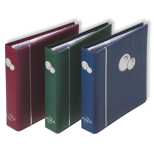 Lighthouse NUMIS 4-Ring Coin Album W/ 5 Different Sheets 215x230x48 mm