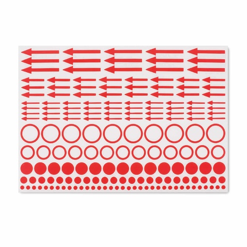 Lighthouse Marking Stickers incl. Dots, Circles & Arrows, pack of 10