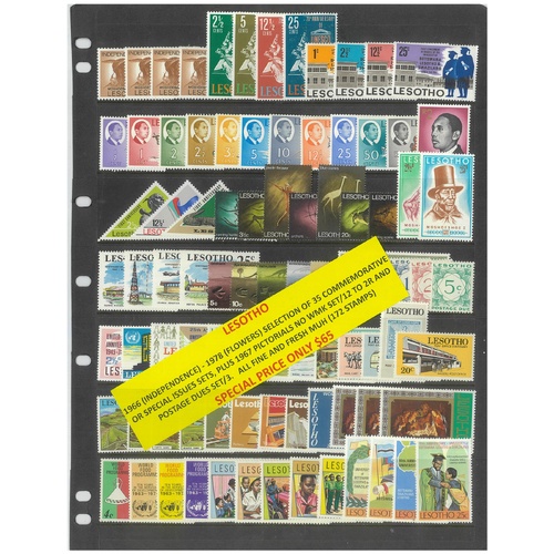 Lesotho 1966-78 Selection of 35 Commemorative Sets 172 Stamps MUH #461