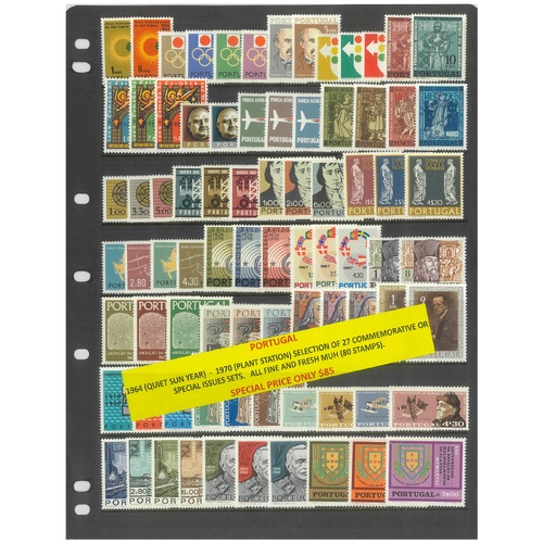 Portugal 1964-70 Selection of 27 Commemorative Sets 80 Stamps MUH #261