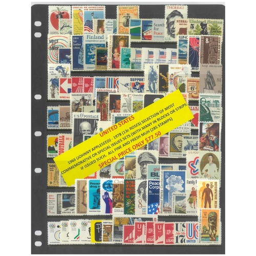 USA 1966-78 Selection of Most Commemorative Sets 285 Stamps MUH #411