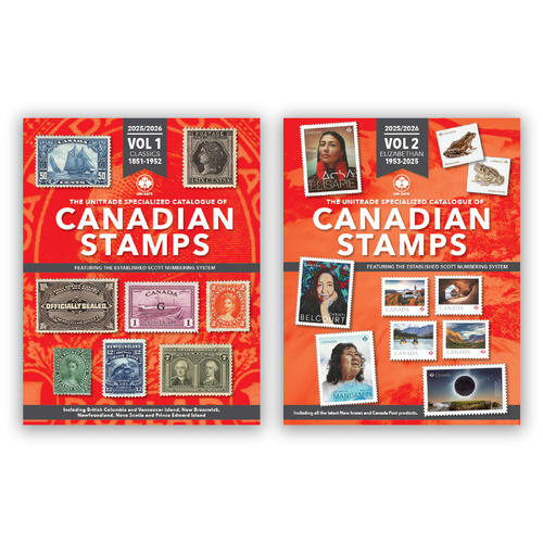 Unitrade 2025/26 Specialised Catalogue of Canadian Stamps Softcover in Full Coloured Pages