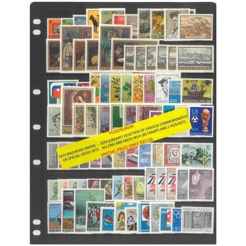 Yugoslavia 1972-74 Selection of Commemorative Sets 85 Stamps & 1 Mini Sheet MUH #441