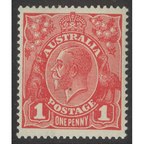 Australia KGV Stamp Single Crown WMK 1d Red Die III SG53 MUH (small inclusion) #AUBK