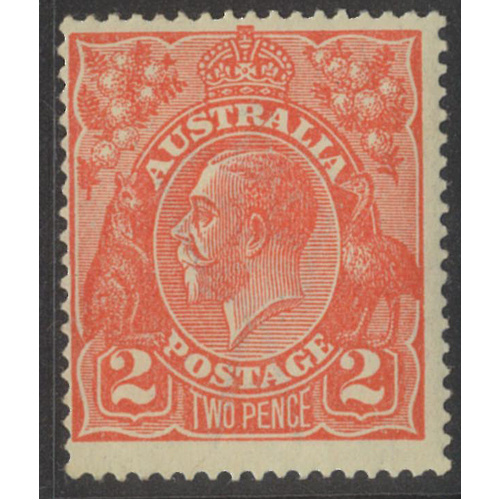 Australia KGV Stamp Single Crown WMK 2d Red SG63 MUH #AUBK