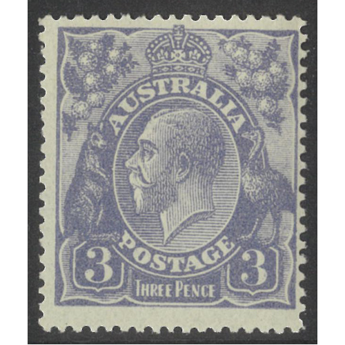 Australia KGV Stamp Single Crown WMK 3d Dull Ultramarine SG79 MUH #AUBK