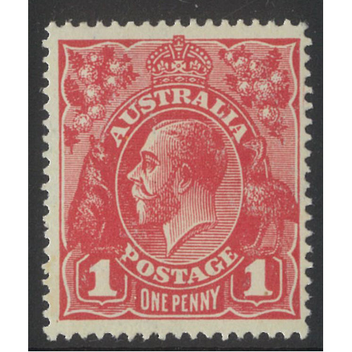 Australia KGV Stamp Large Mult WMK 1d Carmine SG 50 MUH #AUBK