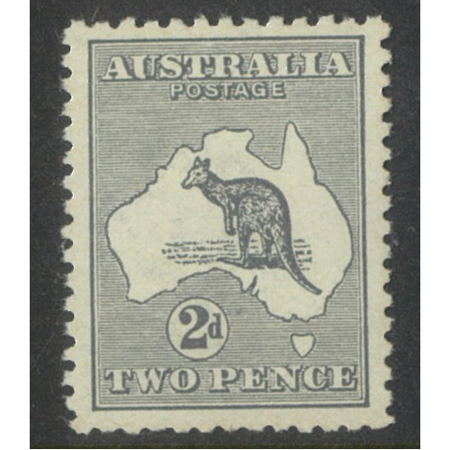 Australia Kangaroo Stamp 1st WMK 2d Grey SG3 MUH #AUBK