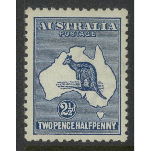 Australia Kangaroo Stamp 1st WMK 2½d Deep Blue SG4 MUH #AUBK