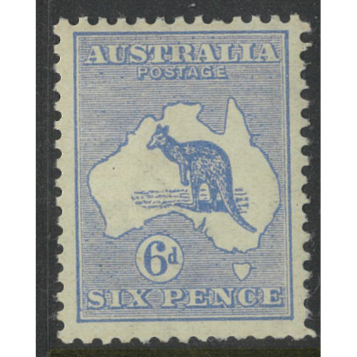 Australia Kangaroo Stamp 1st WMK 6d Blue SG9 MUH #AUBK