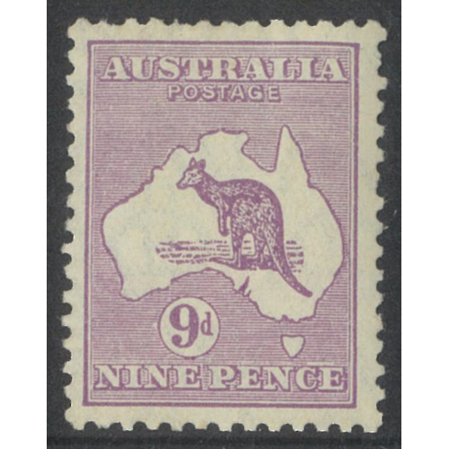 Australia Kangaroo Stamp Small Mult WMK 9d Violet SG108 MUH #AUBK