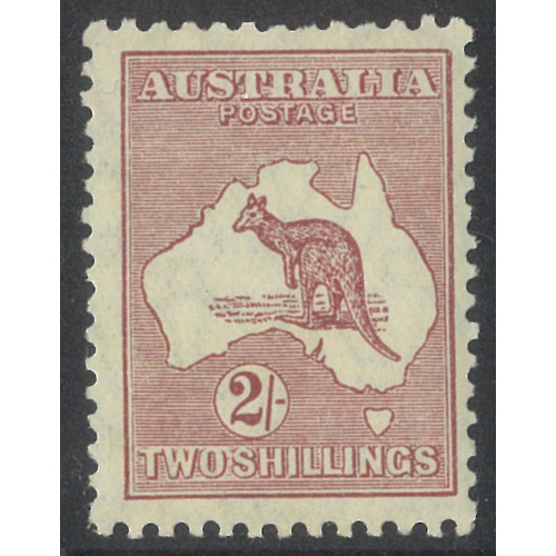Australia Kangaroo Stamp Small Mult WMK 2/- Maroon SG110 MUH #AUBK