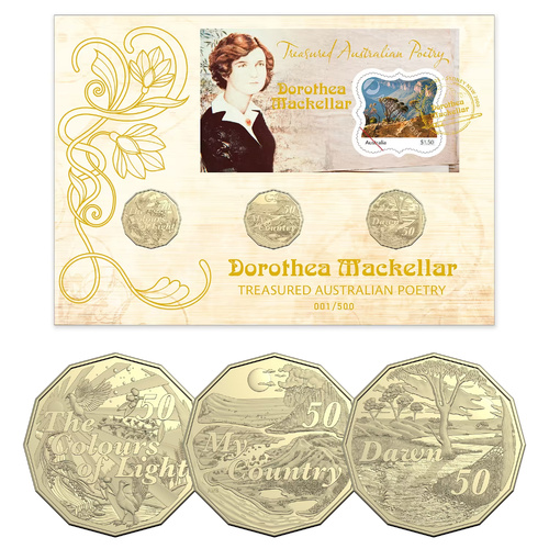 Australia Post Impressions 2025 Dorothea Mackellar Limited Edition Three Coin PNC