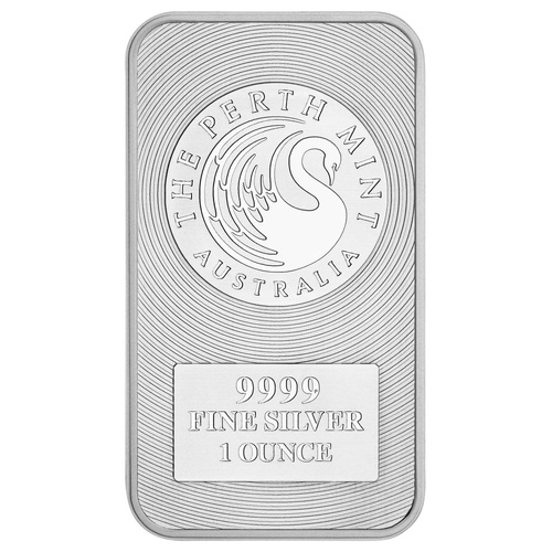 Perth Mint Silver Kangaroo Rectangular Minted Bar 1oz