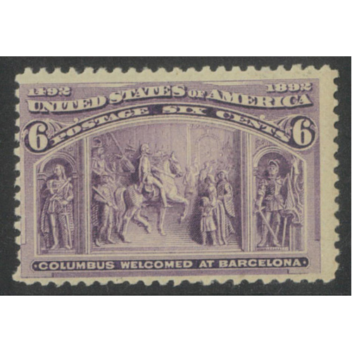 USA 1893 Columbus 6c Stamp Scott 235 Mint Unhinged #BK99