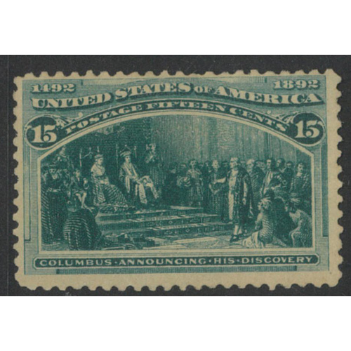 USA 1893 Columbus 15c Stamp Scott 238 Mint Lightly Hinged #BK99