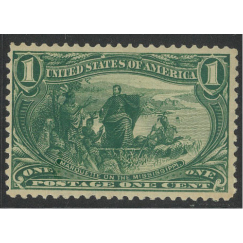 USA 1898 Trans-Mississippi 1c Stamp Scott 285 Mint Lightly Hinged #BK99