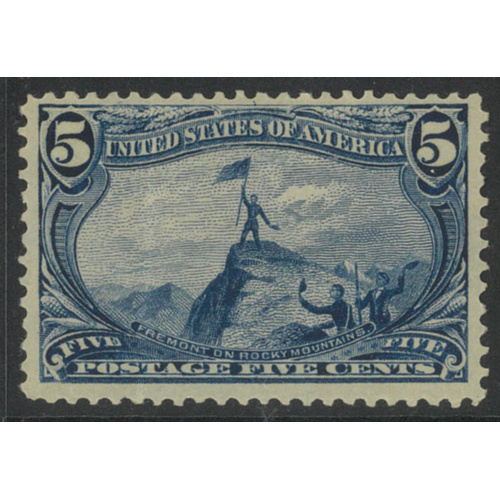 USA 1898 Trans-Mississippi 5c Stamp Scott 288 Light Bend MLH #BK99