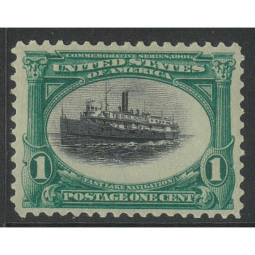 USA 1901 Pan-American 1c Stamp Scott 294 Mint Very Lightly Hinged #BK99