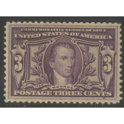 USA 1904 Louisiana Purchase 3c Stamp Scott 325 Mint Lightly Hinged #BK99