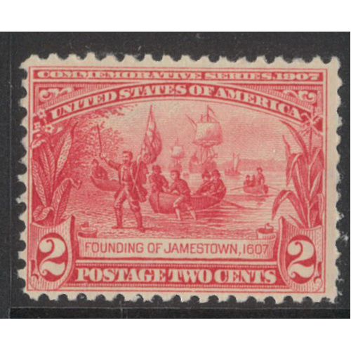 USA 1907 Jamestown Expo 2c Stamp Scott 329 Mint Unhinged #BK99