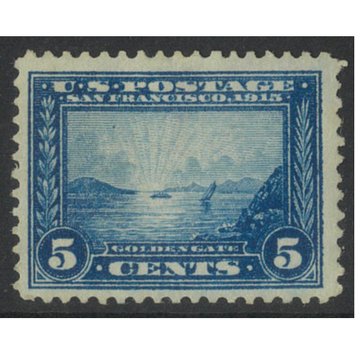 USA 1913 Panama-Pacific 5c Stamp Perf 12 Scott 399 Mint Lightly Hinged #BK99