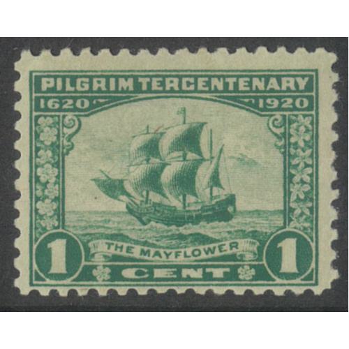 USA 1920 Pilgrim Anniversary 1c Stamp Scott 548 Mint Unhinged #BK99