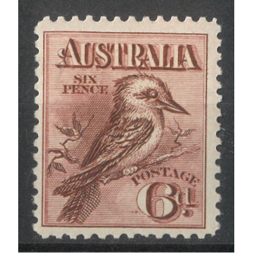 Australia 1914 Engraved Kookaburra 6d Stamp SG19 MLH #AUBK